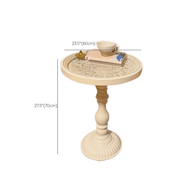 Modernistic Accent Side Table Glass Top Living Room Round Pedestal End Table