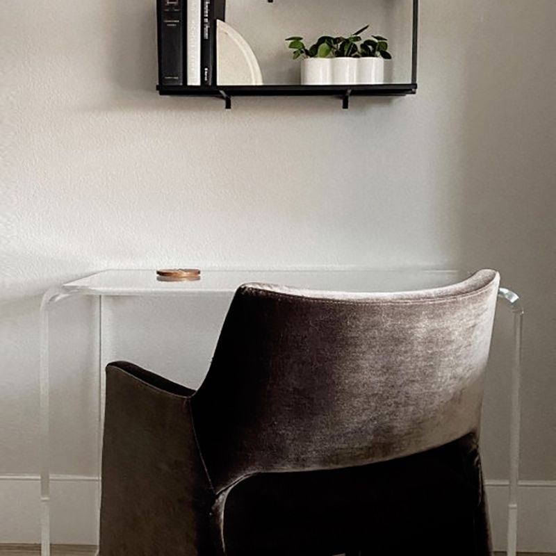 Home Rectangular Office Writing Desk Acrylic Modern Style Office Desk