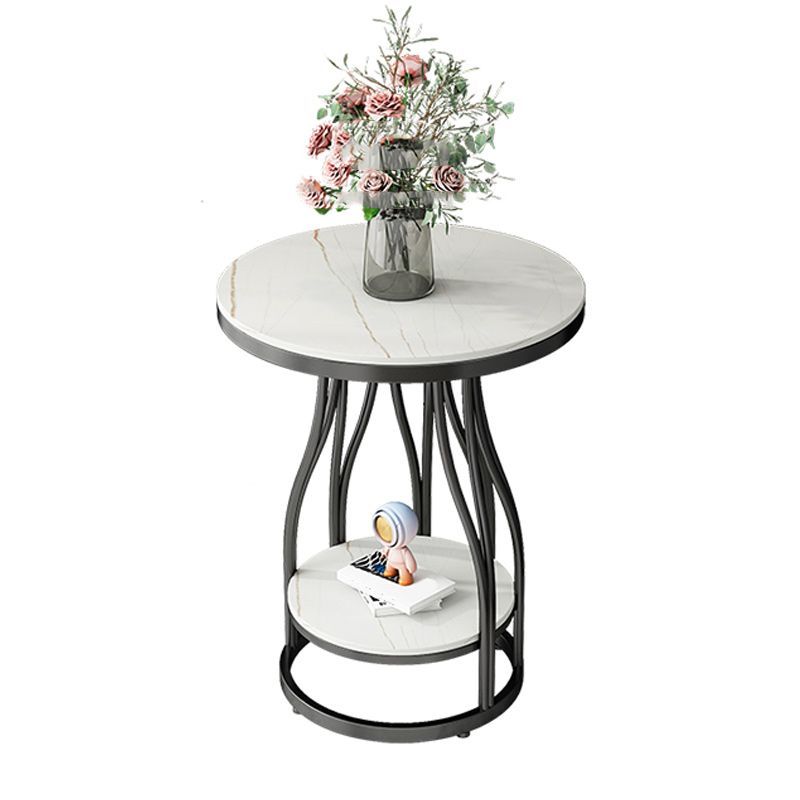 19"W Contemporary Corner Table Round Storage Accent Side Table Clearhalo 'Coffee & Accent Tables' 'End & Side Tables' 'end_side_tables' 'furn' 'furn_end_side_tables' 'Furniture' 'Living Room Furniture' 1200x1200_38cd0901-9ff4-4d5e-816a-1a79cf27ab25