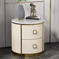 Round Accent Bedside Cabinet Solid Wood Accent Table Nightstand with 2 - Drawer Clearhalo 'Bedroom Furniture' 'furn' 'furn_night_stand' 'Furniture' 'night_stand' 'Nightstands' 1200x1200_38cd39e7-04d5-4633-b17d-6ccef594910e