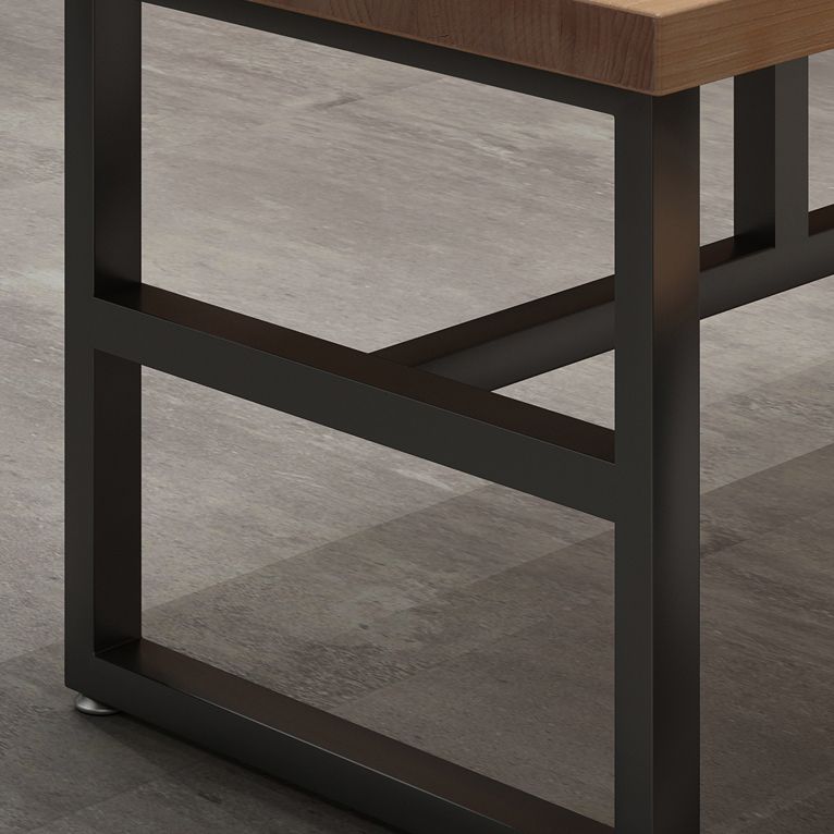 Industrial Rectangle Dining Table Pine Solid Wood Table with Black Trestle Base for Home Use Clearhalo ' dining_table' 'Dining Tables & Seating' 'Dining Tables' 'furn' 'furn_dining_table' 'Furniture' 'furniture_dining_table' 'Kitchen & Dining Furniture' 'kitchen&dining_furn' 'kitchen' 'kitchen_dining_table' 1200x1200_38cd6180-b6ca-4b0f-a21b-c150f5642285