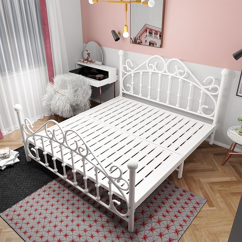 Contemporary Style Standard Bed Metal Bed Frame with Headboard Clearhalo 'Bedroom Furniture' 'Beds' 'furn' 'furn_beds' 'Furniture' 1200x1200_38cd7eba-4f4e-463f-a522-1de30c6df1c3