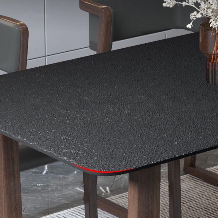 Modern Stone Rectangle Dining Table Solid Wood Base for Dining Room Clearhalo 'Dining Tables & Seating' 'Dining Tables' 'dining_table' 'furn' 'furn_dining_table' 'Furniture' 'Kitchen & Dining Furniture' 1200x1200_38ce1409-29fb-400f-a0f5-17ed79c2a11d