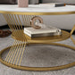 No Distressing Round Coffee Table Frame Single Coffee Table with Shelf Clearhalo 'Coffee & Accent Tables' 'Coffee Tables' 'coffee_tables' 'furn' 'furn_coffee_tables' 'Furniture' 'Living Room Furniture' 1200x1200_38ce7477-76e0-4ca5-b1e6-d0bcbd0cd3fb