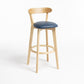 Scandinavian Rubberwood Home Stool Matte Finish Upholstered Bar Stools Clearhalo 'Bar Furniture' 'Bar Stools' 'bar_stools' 'furn' 'furn_bar_stools' 'Furniture' 'furniture_bar_stools' 'Kitchen & Dining Furniture' 1200x1200_38cf6aff-cb5b-4e8d-b558-e745bea108fc
