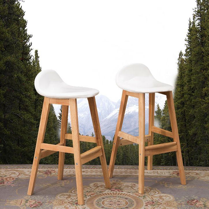 Tabouret de bas de pied de bas de pied de lin scandinave 27,55 '' tabouret de bar en caoutchouc