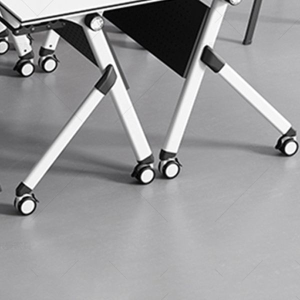 Contemporary Office Desk with Wheels White Manufactured Wood Rectangular Desk Clearhalo 'furn' 'furn_office_desk' 'Furniture' 'Office Desks' 'Office Furniture' 'office_desk' 1200x1200_38d11329-a8c3-4725-bf68-0fb8b4fe09a9