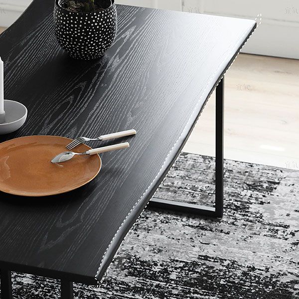 Ensemble de salle à manger moderne 1/2 pièces, Table à manger rectangulaire en bois pour salon