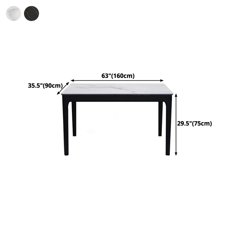 Midcentury Style Dining Room Collection Stone 4 Legs Dinette Table for Indoor Clearhalo ' dining_table' 'Dining Tables & Seating' 'Dining Tables' 'furn' 'furn_dining_table' 'Furniture' 'furniture_dining_table' 'Kitchen & Dining Furniture' 'kitchen&dining_furn' 'kitchen' 'kitchen_dining_table' 1200x1200_38d252da-a94f-4f4e-bae5-09a87c9915e3