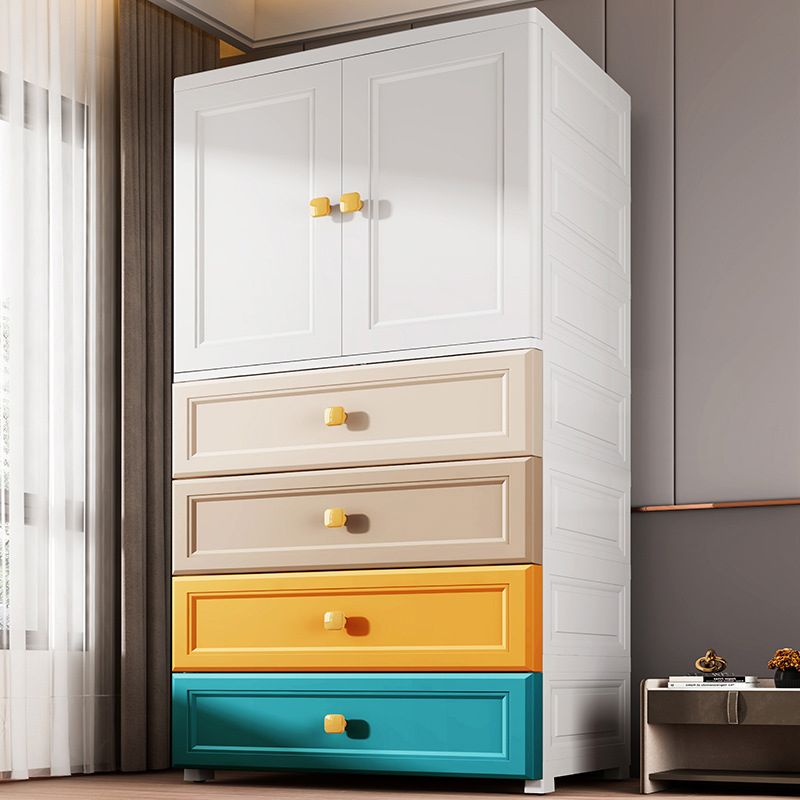 Armoire de garde-robe en plastique armoire de garde-robe contemporaine avec jambes