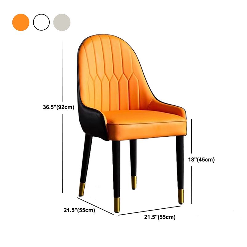 Contemporary Faux Leather Dining Chairs Parsons Armless Dining Chairs Clearhalo 'Dining Chairs' 'Dining Tables & Seating' 'dining_chair' 'furn' 'furn_dining_chair' 'Furniture' 'Kitchen & Dining Furniture' 1200x1200_38d435ad-03f7-4bfd-92be-22ab79389df8
