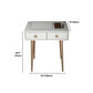 29.5" Height White Wood Top Make-up Vanity with 2 Drawer for Bedroom