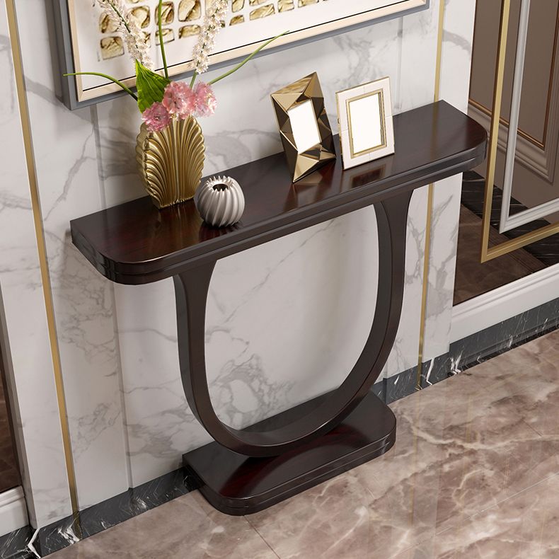 Solid Wood Console Table 33.46" Tall 1-shelf Accent Table for Hall