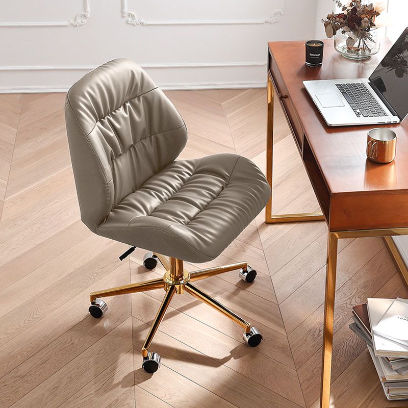 Sedia da ufficio girevole contemporanea compito in fico in pelle sedia