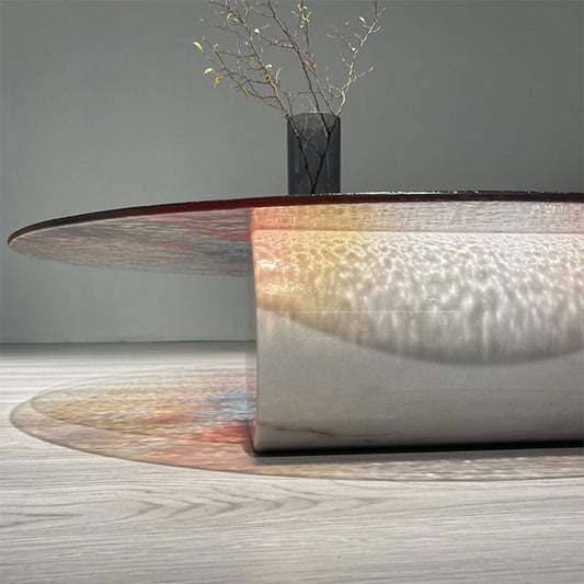 Round No Distressing Coffee Table Glass Tropical Single Coffee Table with 2 Legs Clearhalo 'Coffee & Accent Tables' 'Coffee Tables' 'coffee_tables' 'furn' 'furn_coffee_tables' 'Furniture' 'Living Room Furniture' 1200x1200_38d8a0aa-e42a-40a2-a64c-5ed49145df11