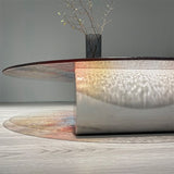 Round No Distressing Coffee Table Glass Tropical Single Coffee Table with 2 Legs Clearhalo 'Coffee & Accent Tables' 'Coffee Tables' 'coffee_tables' 'furn' 'furn_coffee_tables' 'Furniture' 'Living Room Furniture' 1200x1200_38d8a0aa-e42a-40a2-a64c-5ed49145df11