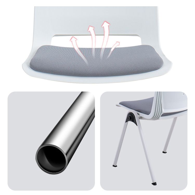 18" silla de oficina plástica sin brazos contemporánea ancha de la silla de escritorio