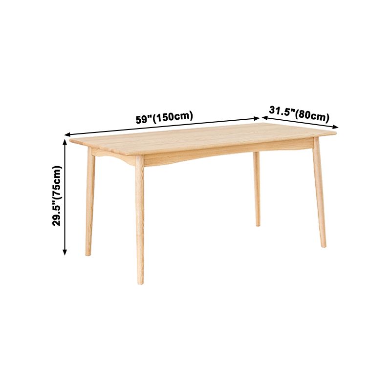 Rectangle Wooden Dining Table in Nature Modern Ash Wood Table with 4 Legs Clearhalo ' dining_table' 'Dining Tables & Seating' 'Dining Tables' 'furn' 'furn_dining_table' 'Furniture' 'furniture_dining_table' 'Kitchen & Dining Furniture' 'kitchen&dining_furn' 'kitchen' 'kitchen_dining_table' 1200x1200_38da0045-7a91-4506-bfb2-6b36fc8ba228