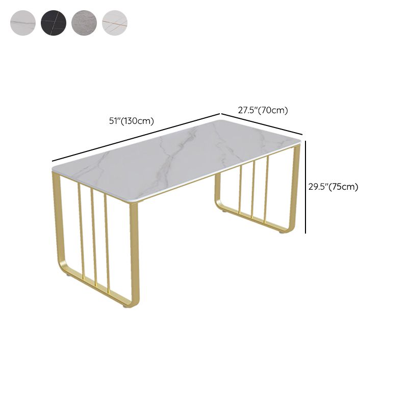 Glam 29.53-inch Tall Writing Desk Stone Rectangular Office Desk Clearhalo 'furn' 'furn_office_desk' 'Furniture' 'Office Desks' 'Office Furniture' 'office_desk' 1200x1200_38dab5be-a1d5-43b3-91e5-6f1dc905d4b3