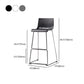 Contemporary Bar-stool Plastic Counter Bar Stool for Kitchen with Metal Legs