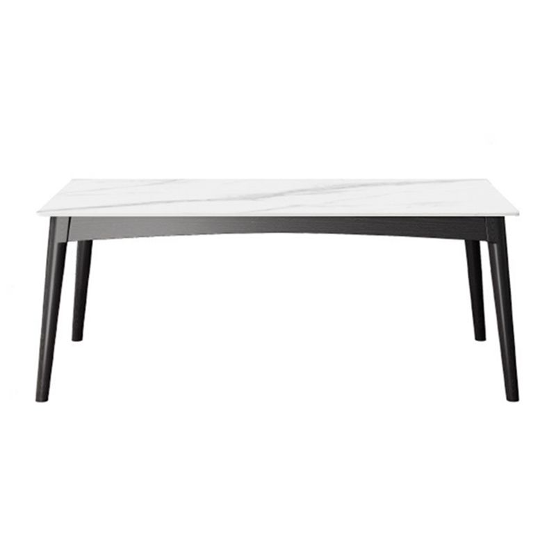 Modern White Dining Table with 4 Legs Rectangle Slate Dining Table Clearhalo 'Dining Tables & Seating' 'Dining Tables' 'dining_table' 'furn' 'furn_dining_table' 'Furniture' 'furniture_dining_table' 'Kitchen & Dining Furniture' 'kitchen' 'kitchen_dining_table' 1200x1200_38db1180-e71c-4f0d-8c97-753318f6ffca