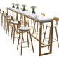 Glam 1/4/6 Pieces Counter Height Set Wood and Metal Rectangle Pub Dining Set Clearhalo 'Bar Furniture' 'furn' 'furn_home_bar_bar_sets' 'Furniture' 'Home Bars & Bar Sets' 'home_bar_bar_sets' 'Kitchen & Dining Furniture' 1200x1200_38db9571-f241-42f7-b743-13fdcc185ef7