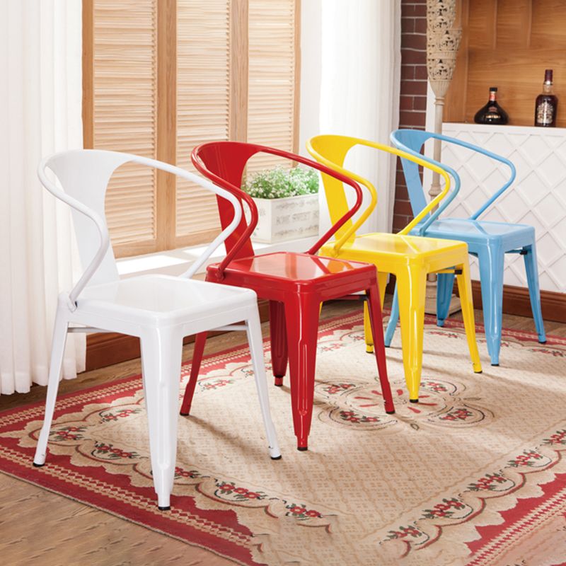 Industrial Metal Dining Room Chair Slat Back Side Chair for Restaurant Use Clearhalo ' kitchen&dining_furn' 'Dining Chairs' 'Dining Tables & Seating' 'dining_chair' 'furn' 'furn_dining_chair' 'Furniture' 'furniture_dining_chair' 'Kitchen & Dining Furniture' 'kitchen' 1200x1200_38dc4f65-eb8d-4e0d-b4a3-86047e1a5bca