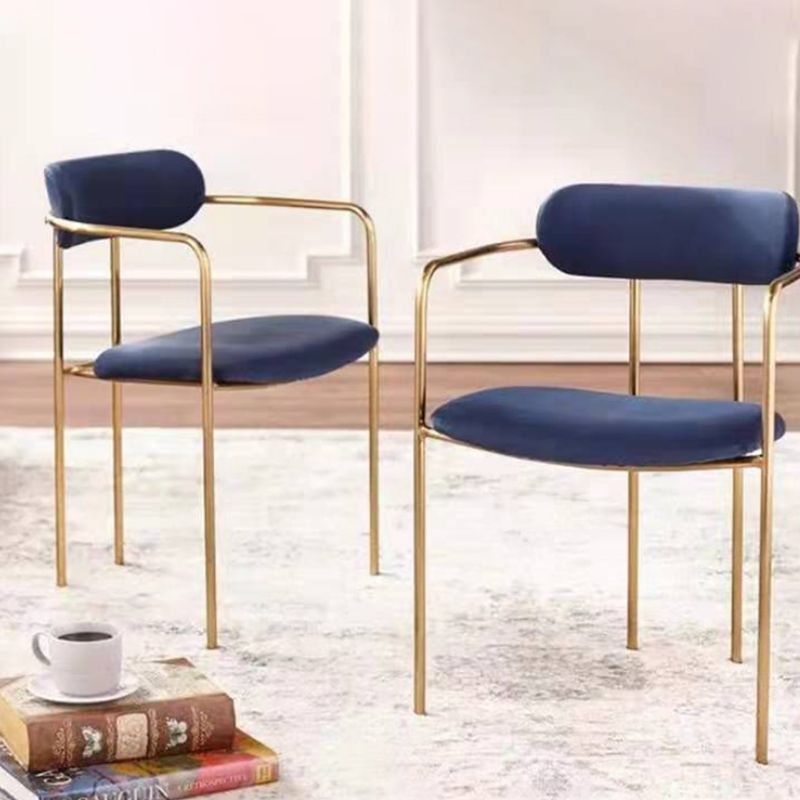 Upholstered Dining Chair Glam Style Open Back Dining Room Chair for Indoor Clearhalo 'Dining Chairs' 'Dining Tables & Seating' 'dining_chair' 'furn' 'furn_dining_chair' 'Furniture' 'furniture_dining_chair' 'Kitchen & Dining Furniture' 1200x1200_38dd1cc7-507d-4616-9e8b-a7fb4e674e9f