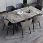Modern Sintered Stone Table with 4 Legs Rectangle Table Dining Table with Metal Base Clearhalo ' dining_table' 'Dining Tables & Seating' 'Dining Tables' 'Furniture' 'furniture_dining_table' 'Kitchen & Dining Furniture' 'kitchen&dining_furn' 'kitchen' 'kitchen_dining_table' 1200x1200_38e03faf-a5d5-4dfb-be49-81742224225d