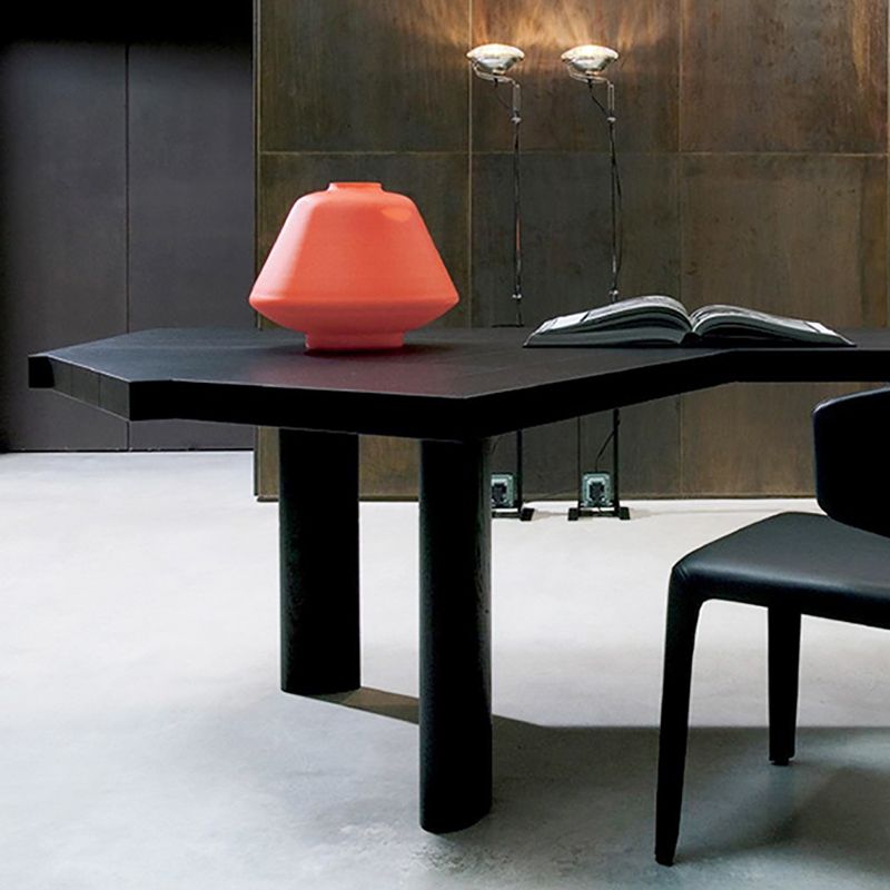 Black Solid Wood Office Desk Modern & Contemporary Laptop Table