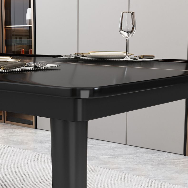 Traditional Luxury Rectangle Dining Room Table Sintered Stone Table with 4 Black Legs Clearhalo ' dining_table' 'Dining Tables & Seating' 'Dining Tables' 'furn' 'furn_dining_table' 'Furniture' 'furniture_dining_table' 'Kitchen & Dining Furniture' 'kitchen&dining_furn' 'kitchen' 'kitchen_dining_table' 1200x1200_38e154b6-d5fb-4f5f-aa9d-8a12cd85055d