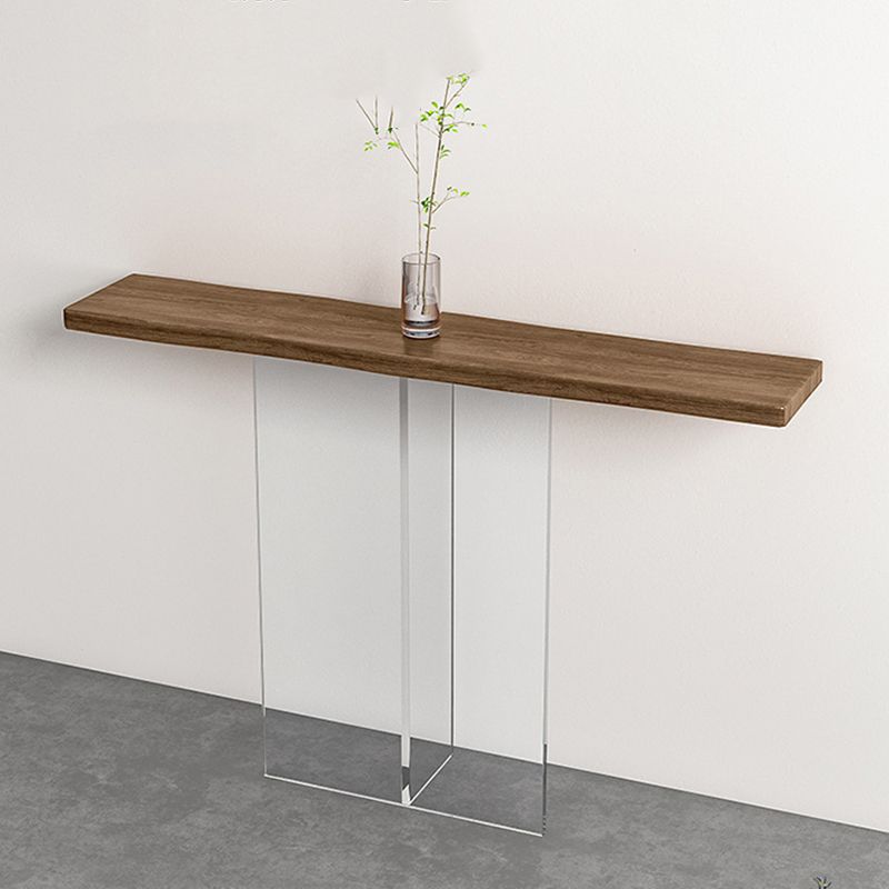 Contemporary Acrylic Console Table 11.8" W Rectangle End Table Clearhalo 'Console Tables' 'console_tables' 'Entry & Mudroom Furniture' 'furn' 'furn_console_tables' 'Furniture' 1200x1200_38e1bcc7-fcdf-4af5-a4c8-5b1c77f0c06b