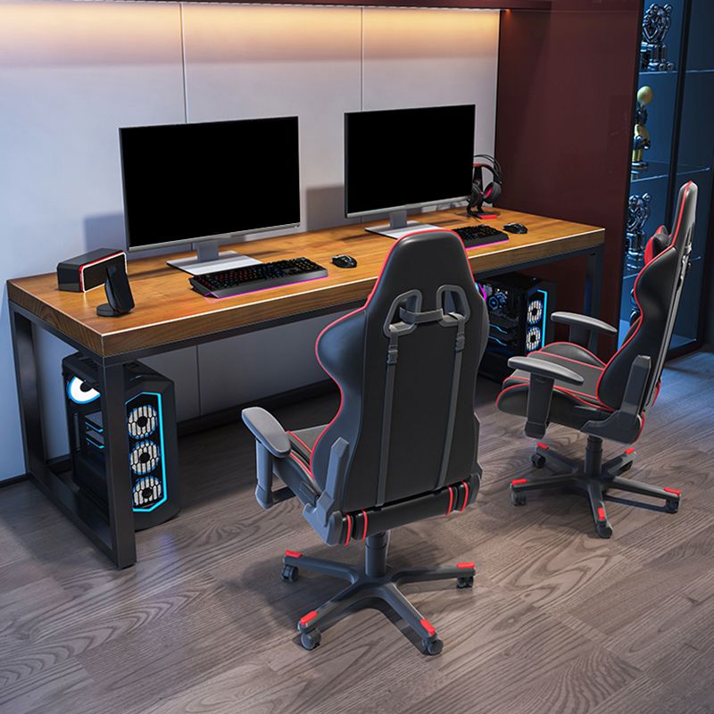 Modern Rectangular Office Desk Solid Wood Writing Desk with Metal Legs Clearhalo 'furn' 'furn_office_desk' 'Furniture' 'Office Desks' 'Office Furniture' 'office_desk' 1200x1200_38e20740-48ea-4895-b116-a3bbea096925