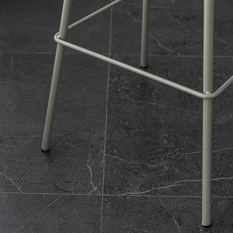 Rectangular Modern Plastic Bar Stool Backrest Footrest Counter Stool with Iron Legs Clearhalo 'Bar Furniture' 'Bar Stools' 'bar_stools' 'furn' 'furn_bar_stools' 'furniture_bar_stools' 'Kitchen & Dining Furniture' 'kitchen&dining_furn' 'kitchen' 'kitchen_furn' Furniture' 1200x1200_38e2910e-a872-444a-bca1-685361682346