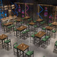 Ensemble de Table de Bar moderne 1/2/5 pièces, Table de comptoir en bois de pin avec tabourets hauts