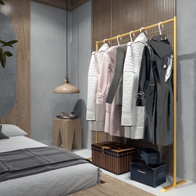 Glam Rack Rack in metallo incorniciata con pentola di ingresso per soggiorno per soggiorno