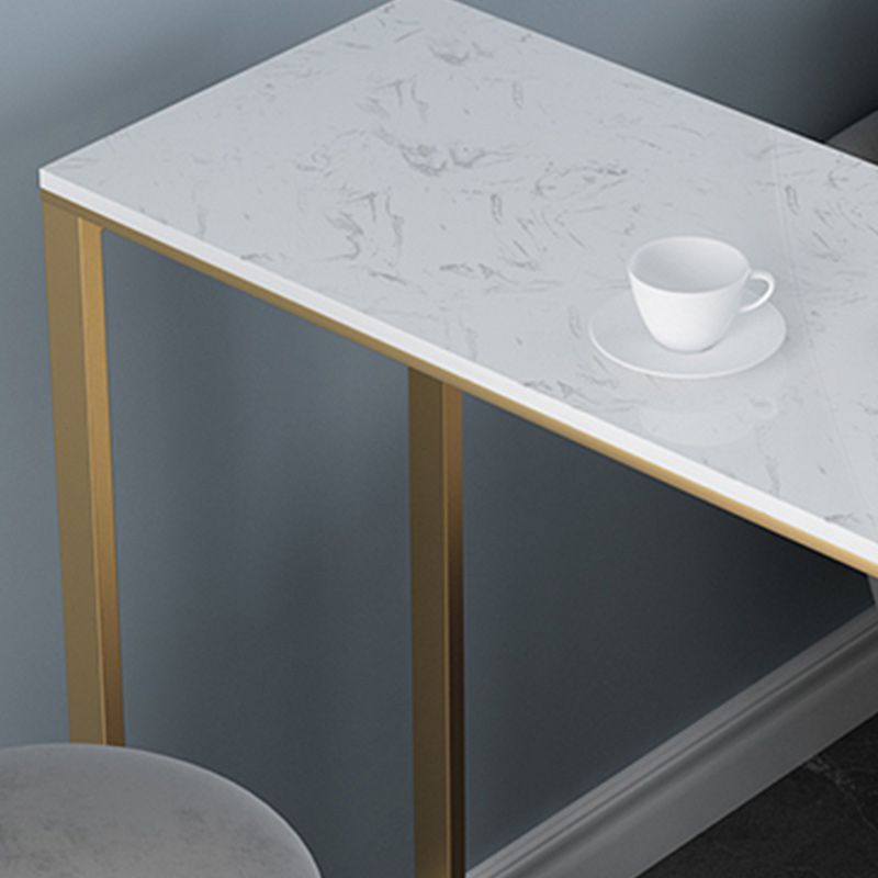 Artificial Marble Bar Table 42-inch Height Top Glam Style Bistro Table Clearhalo 'Bar Furniture' 'Bar Tables' 'bar_tables' 'furn' 'furn_bar_tables' 'Furniture' 'furniture_bar_tables' 'Kitchen & Dining Furniture' 1200x1200_38e5ef50-ba84-4216-851d-adb19f77e9fe