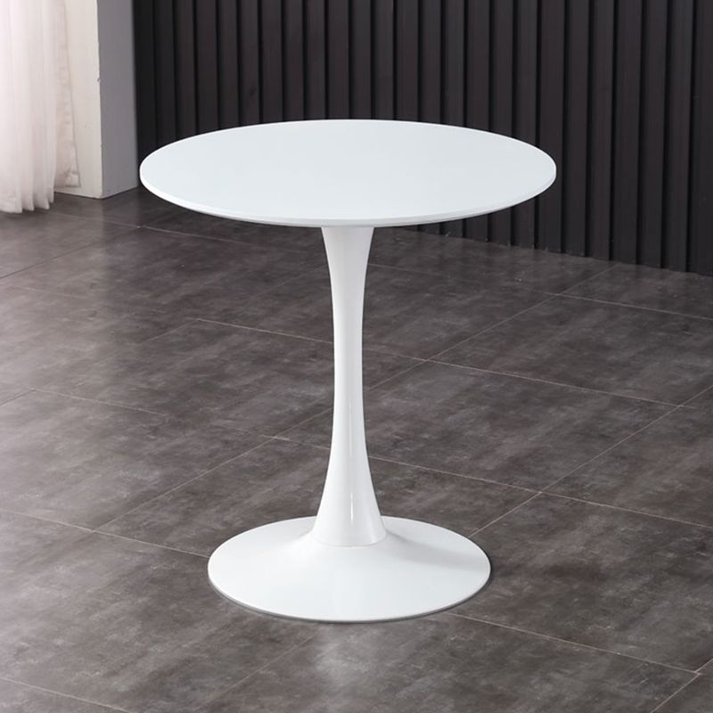 Simple MDF Round Shape Dining Tale Standard Kitchen Dining Table with Tulip Base Clearhalo ' dining_table' 'Dining Tables & Seating' 'Dining Tables' 'furn' 'furn_dining_table' 'Furniture' 'furniture_dining_table' 'Kitchen & Dining Furniture' 'kitchen&dining_furn' 'kitchen' 'kitchen_dining_table' 1200x1200_38e6a901-cc76-444c-8524-ef53f437f52f