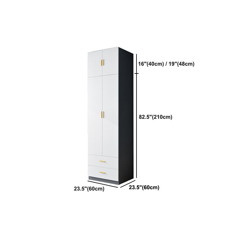 Color blanco Armario de madera Armario de armario de puerta cerrada para casa para casa