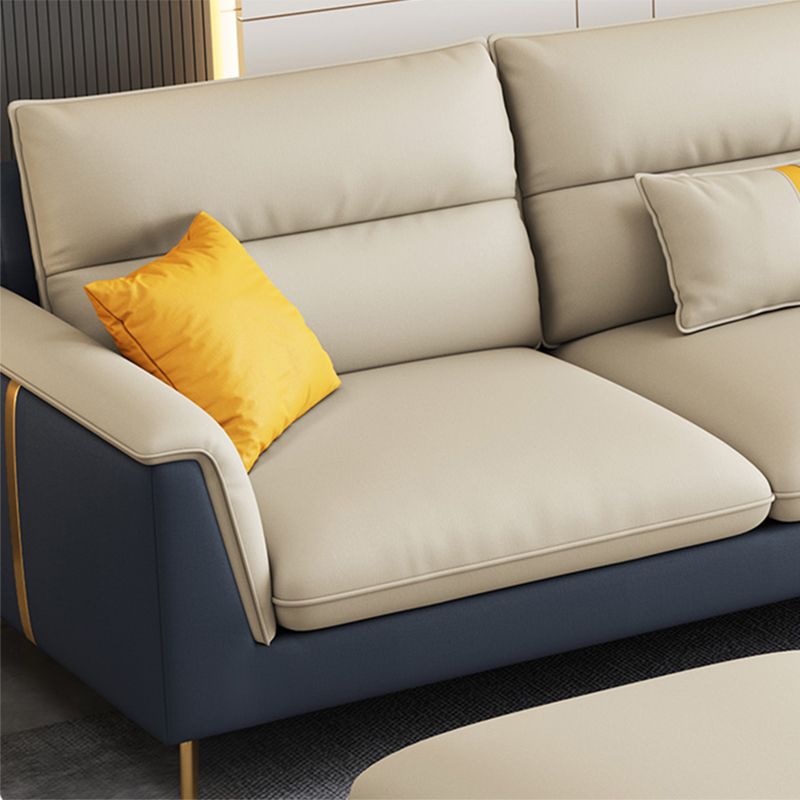 Klappe Armlehnenpolsterungssofa Bett weiße Imitation Ledermahlholz -Rahmensofa