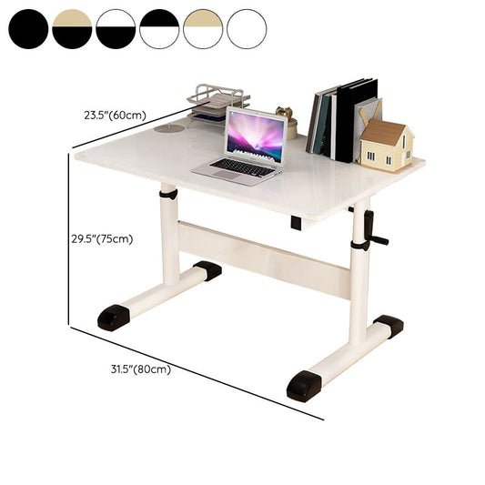 Modern Wood Office Desk Rectangle Task Desk with T-Shape Base for Home