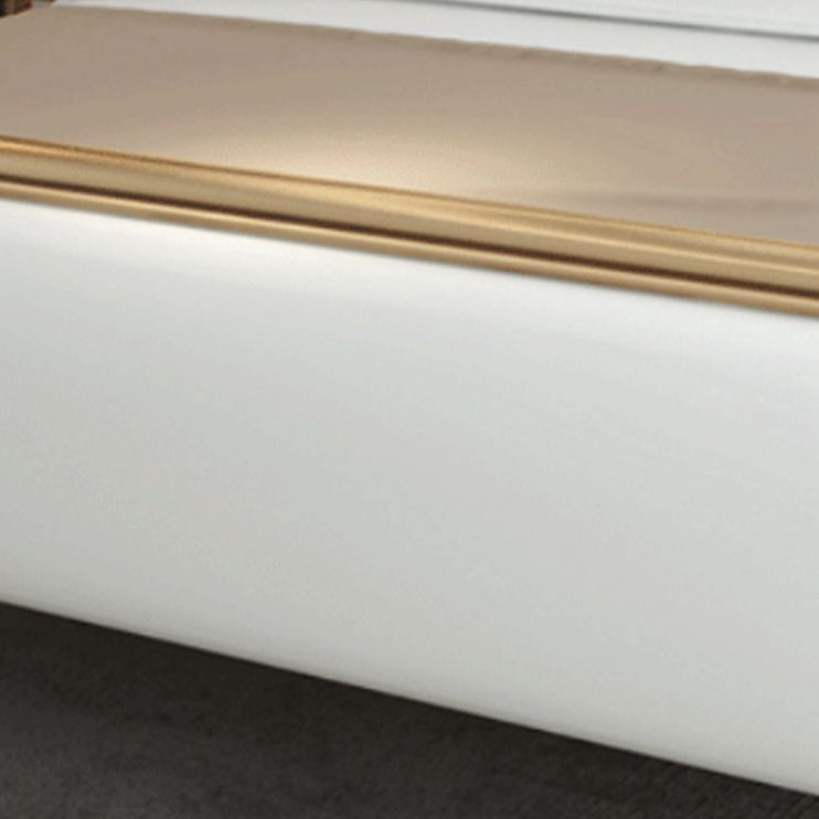 Luxurious Metallic Panel Bed 43.31" High Camelback Bed Frame Clearhalo 'Bedroom Furniture' 'Beds' 'furn' 'furn_beds' 'Furniture' 1200x1200_38e99f93-abbb-417e-a771-96d2db0de62d