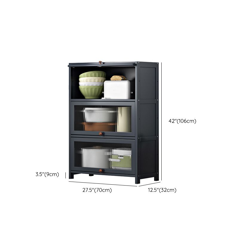 Server di cucina in bambù grigio moderno server per soggiorno