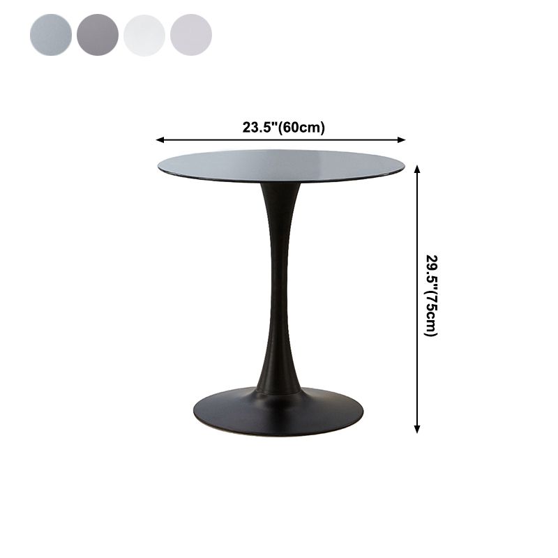 Metal Contemporary Round Dining Table Tulip Base Table for Dining Room and Kitchen Clearhalo ' dining_table' 'Dining Tables & Seating' 'Dining Tables' 'furn' 'furn_dining_table' 'Furniture' 'furniture_dining_table' 'Kitchen & Dining Furniture' 'kitchen&dining_furn' 'kitchen' 'kitchen_dining_table' 1200x1200_38ec12a7-ac32-4bf7-b73a-1d754b110759