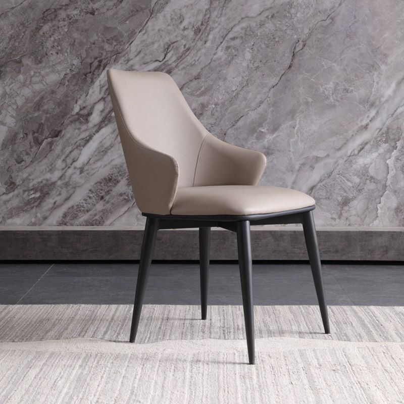 Industrial Style Arm Chair Metal Solid Back Dining Room Chair for Home Clearhalo 'Dining Chairs' 'Dining Tables & Seating' 'dining_chair' 'furn' 'furn_dining_chair' 'Furniture' 'Kitchen & Dining Furniture' 1200x1200_38ed1512-8675-4331-b51f-1918278a740f