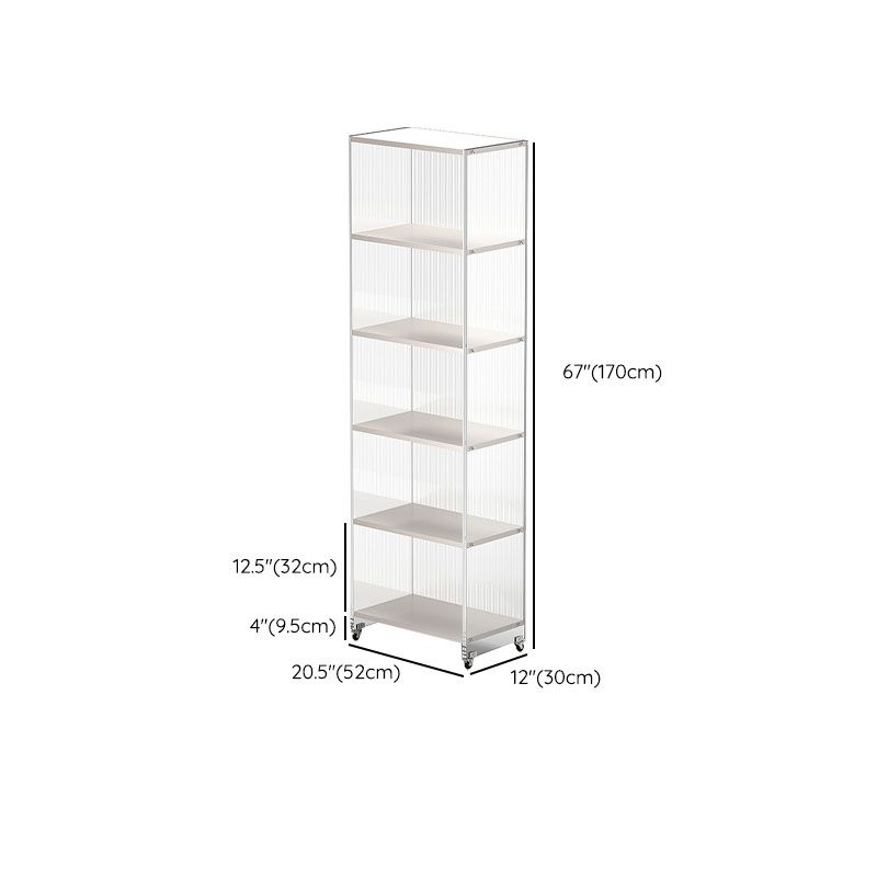 Closed Back Vertical Bookshelf Modern Style Acrylic Bookcase for Office Clearhalo 'Bookcases' 'furn' 'furn_bookcases' 'Furniture' 'Office Furniture' 1200x1200_38edff76-ffe4-48b8-8173-a744b0923122