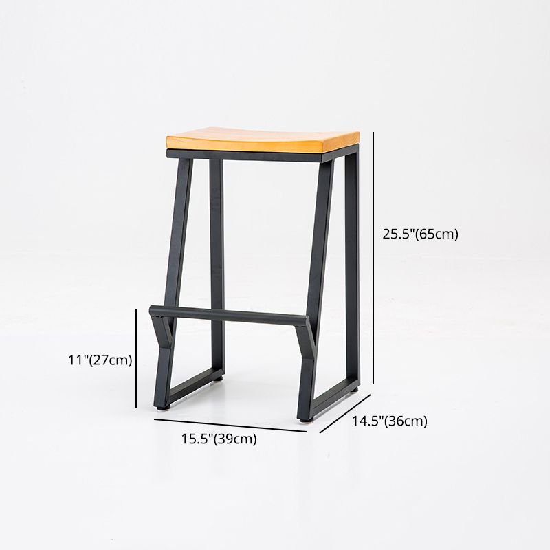 Industrial Bar and Counter Stool Backless Stool with Sled Base in Black Clearhalo 'Bar Furniture' 'Bar Stools' 'bar_stools' 'furn' 'furn_bar_stools' 'Furniture' 'furniture_bar_stools' 'Kitchen & Dining Furniture' 1200x1200_38efd185-feb0-453e-9a4a-aa990b578c50