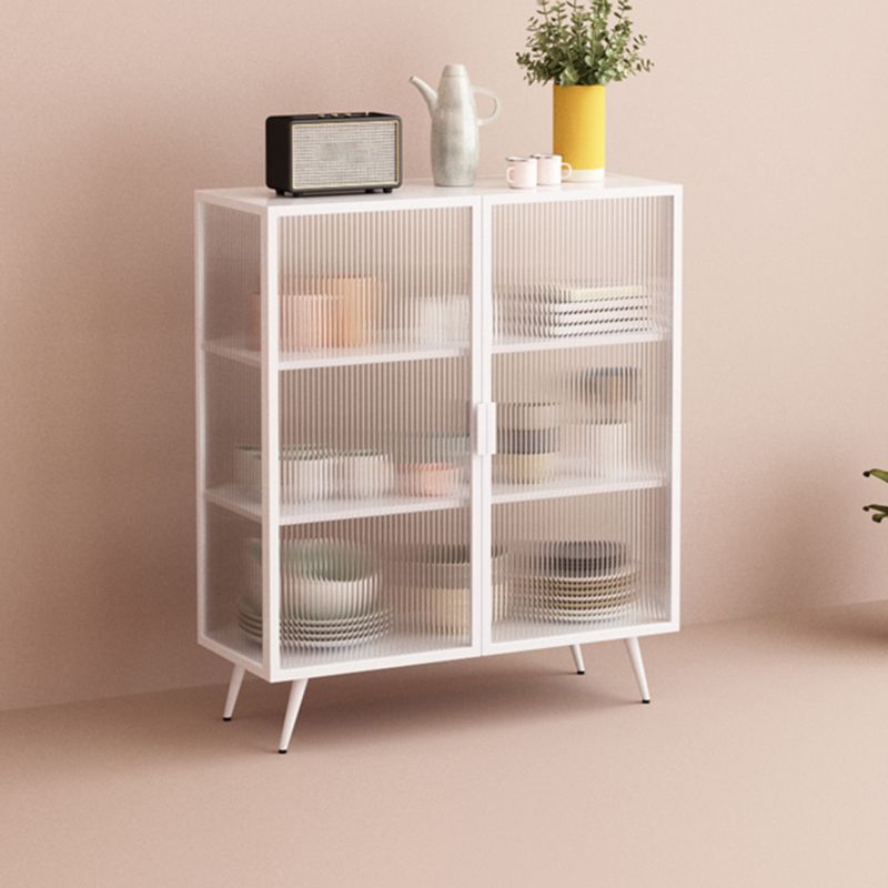 Sidebordo delle porte del vetro del server metallico contemporaneo con 2 porte