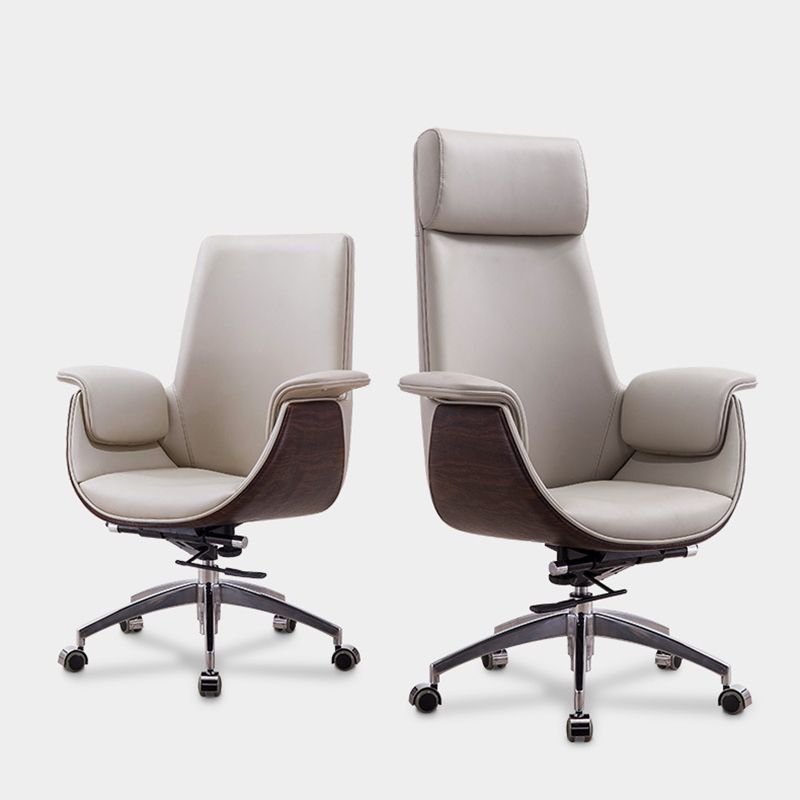 Contemporary Arm Chair Fixed Arms Adjustable Seat Height with Wheels Office Chair Clearhalo 'furn' 'furn_office_chair' 'Furniture' 'Office Chairs' 'Office Furniture' 'office_chair' 1200x1200_38f1e4e7-e982-478c-8fb6-7d5c61d8b97a
