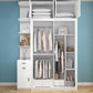 Hedendaagse stijl Garderobe Armoire wit ontworpen houten garderobe met lade
